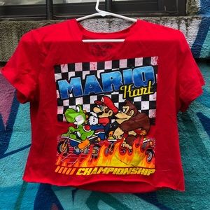 mario kart cropped tee